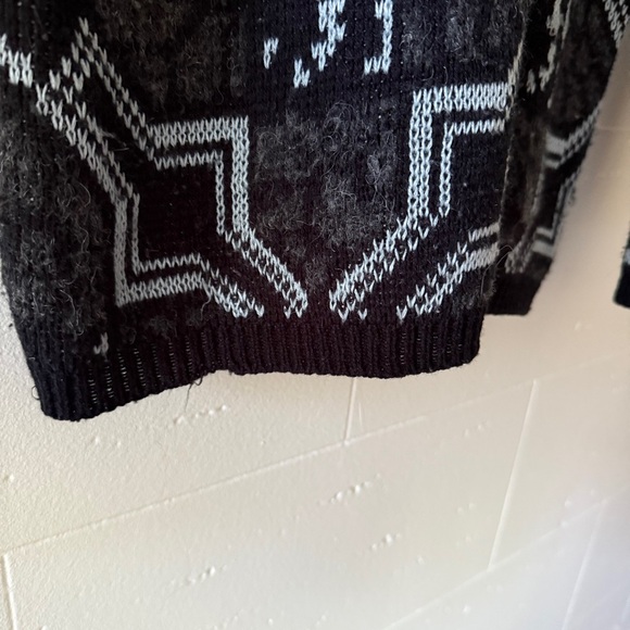 Vintage SNAP Geometric Knit Grandpa Sweater - Picture 7 of 11